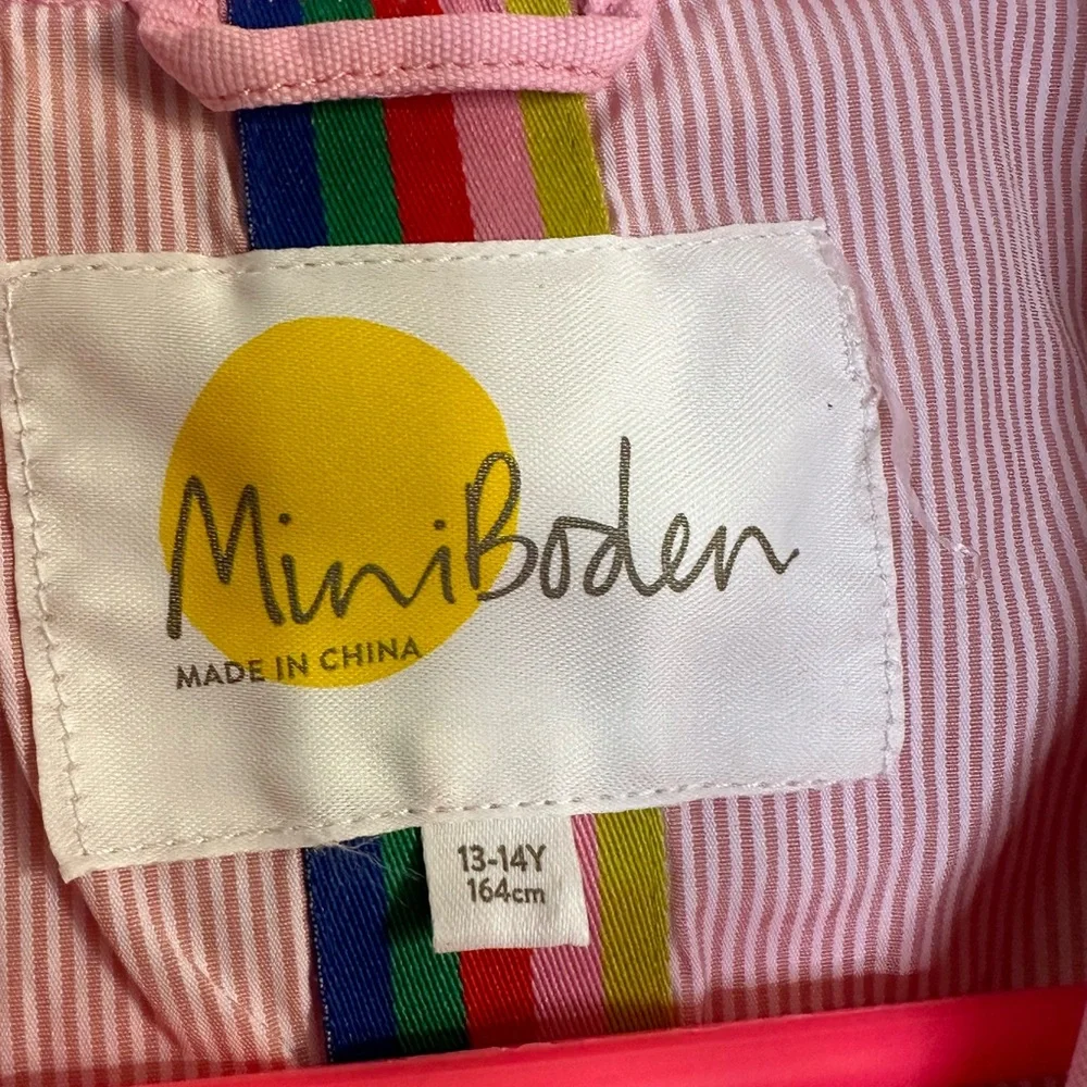Mini Boden Pink Buttoned Jacket Cotton Size 13/14 Years